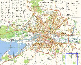 mapa de Kaliningrado