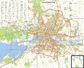 mapa de Kaliningrado