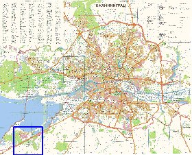 mapa de Kaliningrado