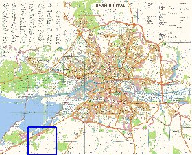 mapa de Kaliningrado