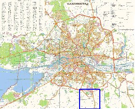 mapa de Kaliningrado