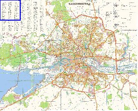 mapa de Kaliningrado