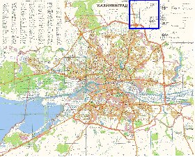 mapa de Kaliningrado