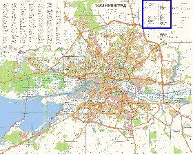 mapa de Kaliningrado