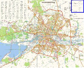 mapa de Kaliningrado