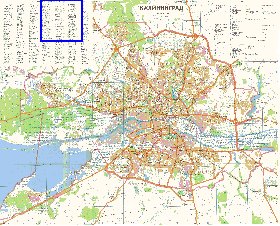 mapa de Kaliningrado