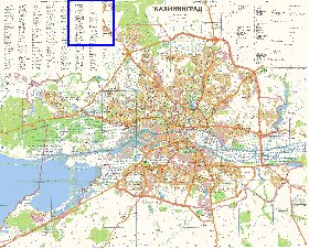 mapa de Kaliningrado