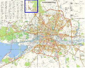 mapa de Kaliningrado