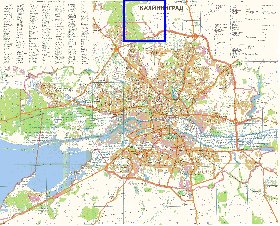 mapa de Kaliningrado