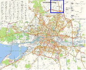 mapa de Kaliningrado