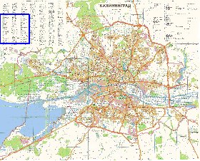 mapa de Kaliningrado