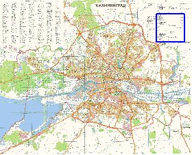 mapa de Kaliningrado