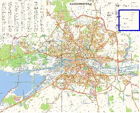 mapa de Kaliningrado