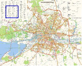 mapa de Kaliningrado