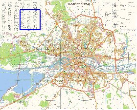 mapa de Kaliningrado