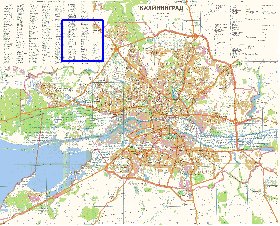 mapa de Kaliningrado