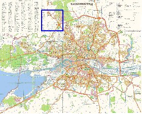 mapa de Kaliningrado