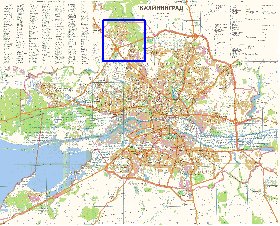 mapa de Kaliningrado