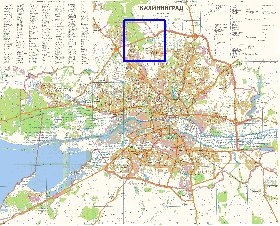 mapa de Kaliningrado