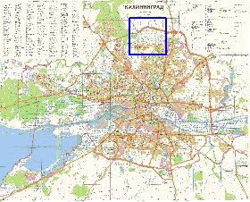 mapa de Kaliningrado