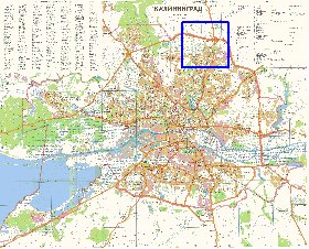 mapa de Kaliningrado