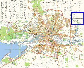 mapa de Kaliningrado