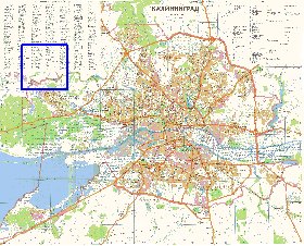 mapa de Kaliningrado