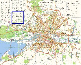 mapa de Kaliningrado