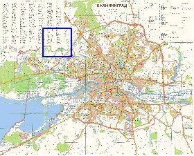 mapa de Kaliningrado