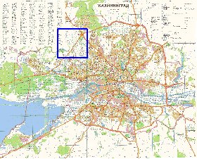 mapa de Kaliningrado