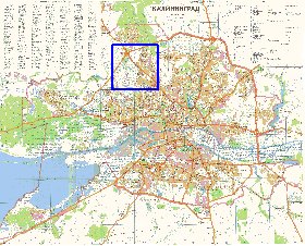 mapa de Kaliningrado