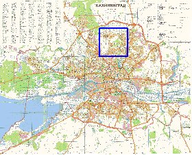 mapa de Kaliningrado