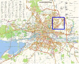 mapa de Kaliningrado