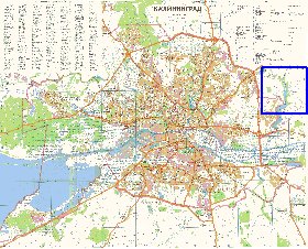 mapa de Kaliningrado