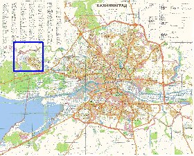 mapa de Kaliningrado