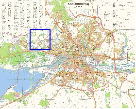 mapa de Kaliningrado