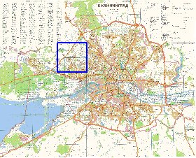 mapa de Kaliningrado