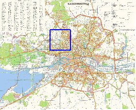 mapa de Kaliningrado