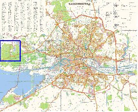 mapa de Kaliningrado