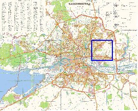 mapa de Kaliningrado