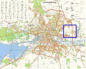 mapa de Kaliningrado