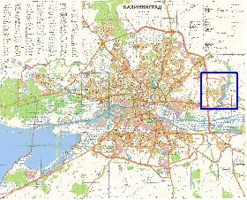 mapa de Kaliningrado