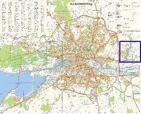 mapa de Kaliningrado