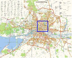 mapa de Kaliningrado