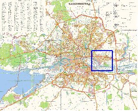 mapa de Kaliningrado