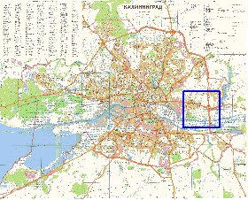 mapa de Kaliningrado