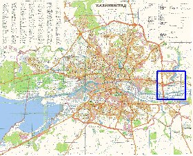 mapa de Kaliningrado