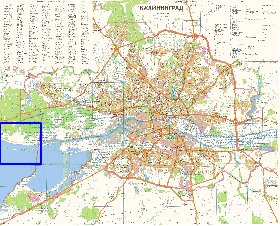 mapa de Kaliningrado