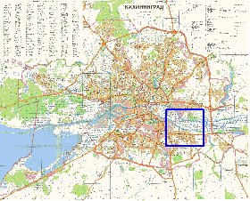 mapa de Kaliningrado