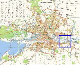 mapa de Kaliningrado